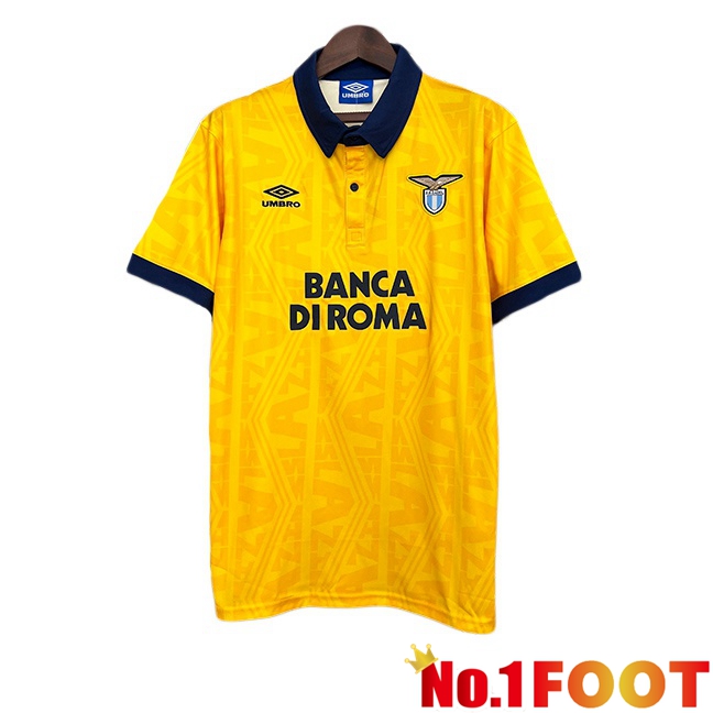 SS Lazio Retro Away Soccer Jersey Yellow 1992-1993