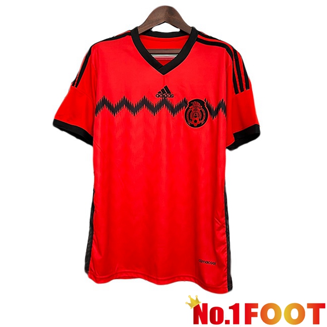 Mexico Retro Away Soccer Jersey Red 2014