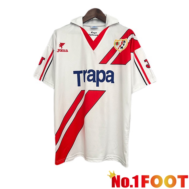 Rayo Vallecano Retro Home Soccer Jersey Red White 1997-1998