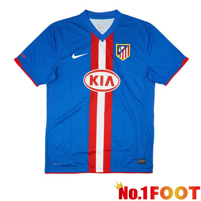 Atletico Madrid Retro Away Soccer Jersey Blue 2010-2011