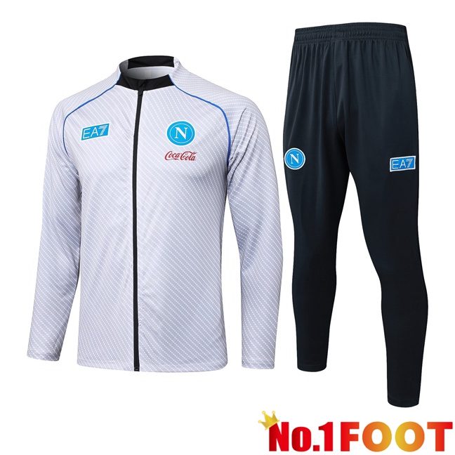 SSC Napoli kit Training Tracksuit - Training Jacket White 2025/2026