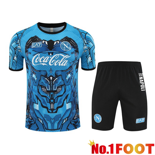 SSC Napoli kit Training T Shirt + Shorts Blue 2025/2026