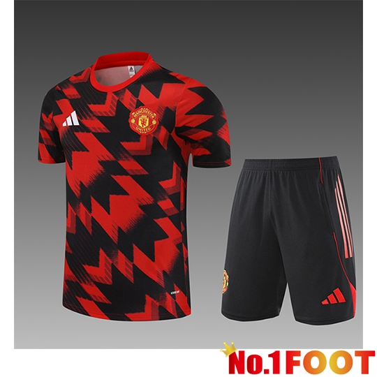 Manchester United Kids kit Training T Shirt Red/Black 2025/2026