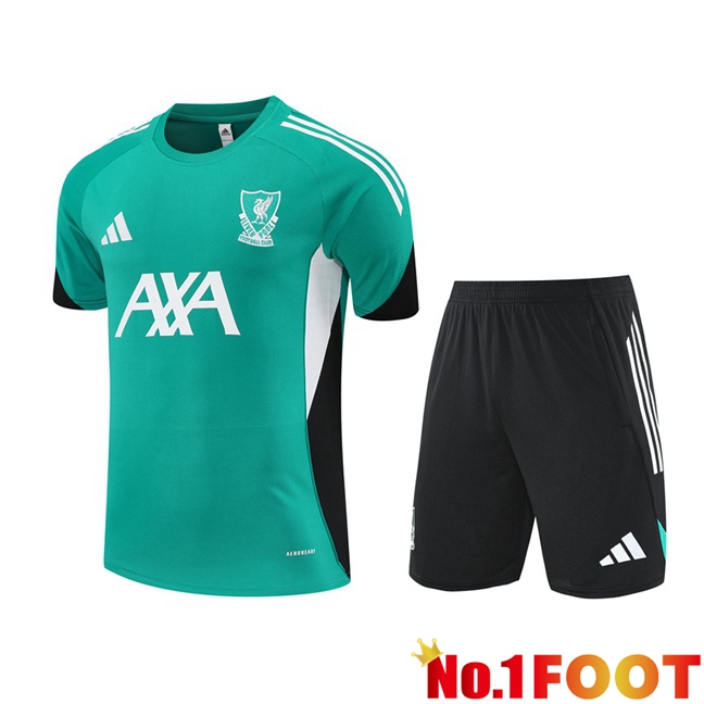 FC Liverpool kit Training T Shirt + Shorts Green 2025/2026