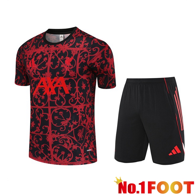 FC Liverpool kit Training T Shirt + Shorts Red Black 2025/2026
