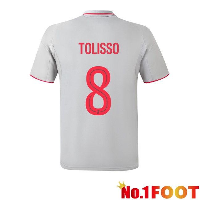 lyon OL (TOLISSO 8) Third Soccer Jersey Grey 2025/2026