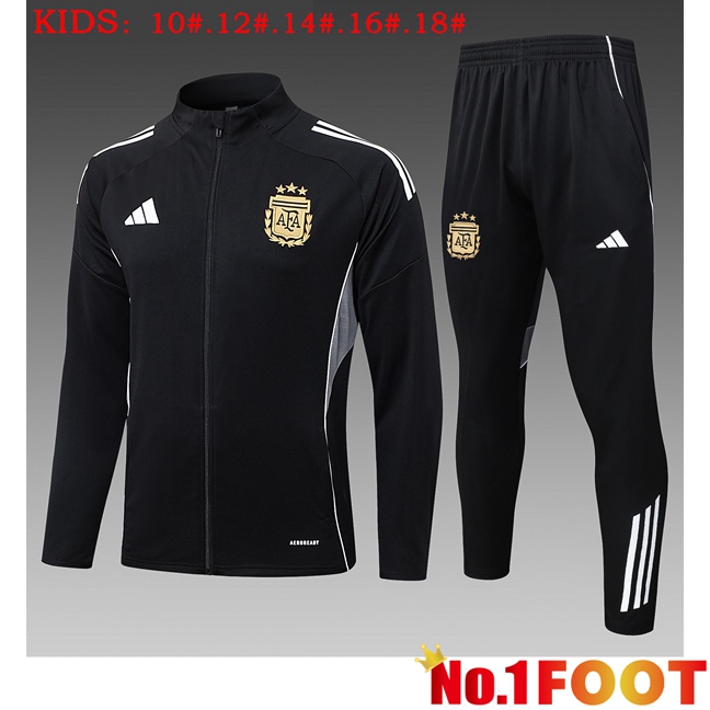 Argentinae Kids skit Training Tracksuit - Training Jacket Black 2025/2026