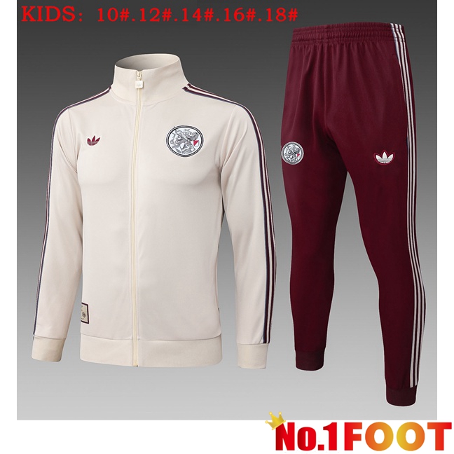 AFC Ajax Kids skit Training Tracksuit - Training Jacket Yellow 2025/2026