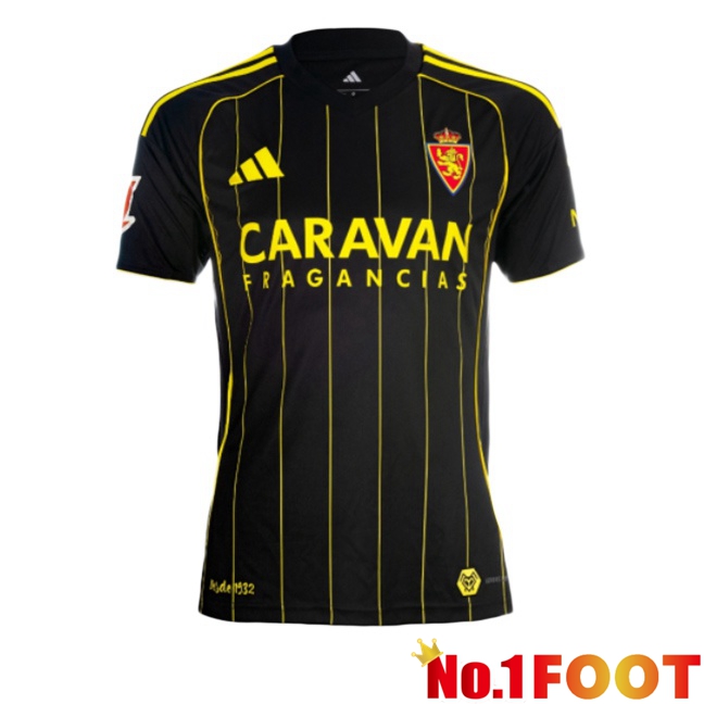 Real Zaragoza Away Soccer Jersey Black 2025/2026