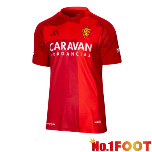 Real Zaragoza Third Soccer Jersey Red 2025/2026