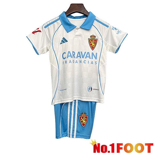 Zaragoza Kids Home Soccer Jersey 2025/2026
