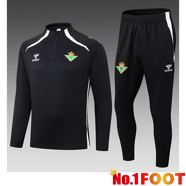 Real Betis Kids kit Training Tracksuit Black 2025/2026
