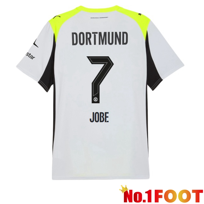 Dortmund BVB (Jobe 7) Away Soccer Jersey Grey Green 2025/2026