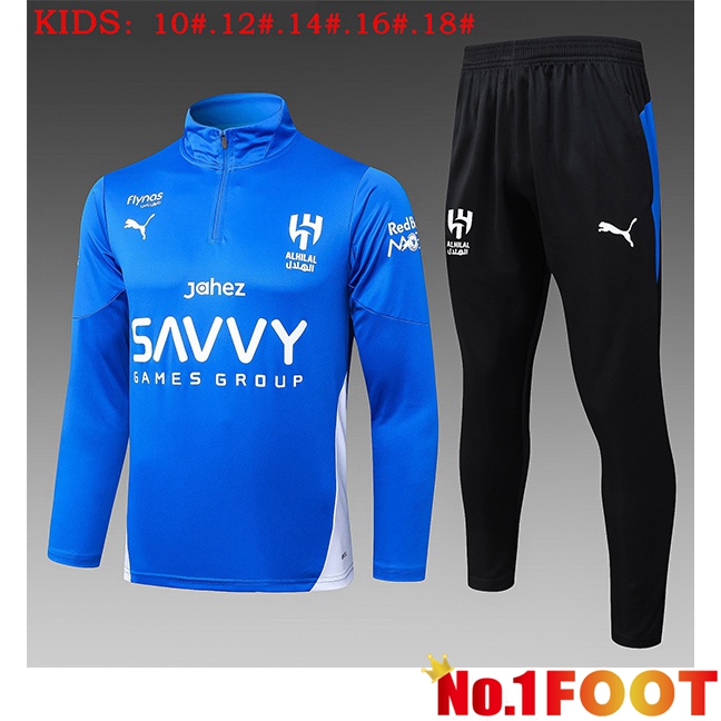 Al-Hilal FC Kids kit Training Tracksuit Blue 2025/2026