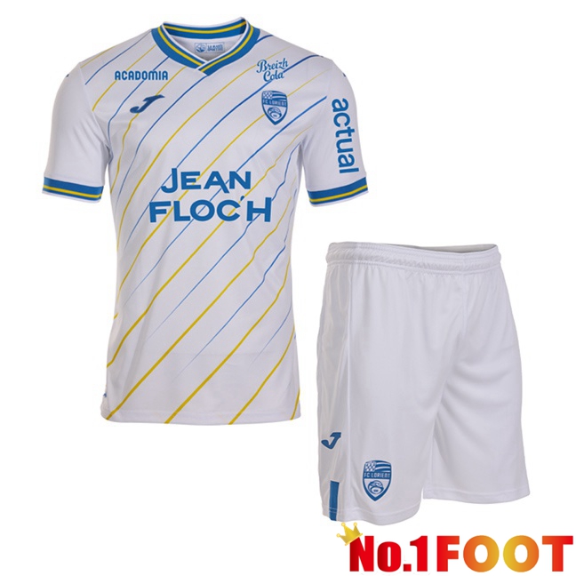FC Lorient Kids Away Soccer Jersey White 2025/2026