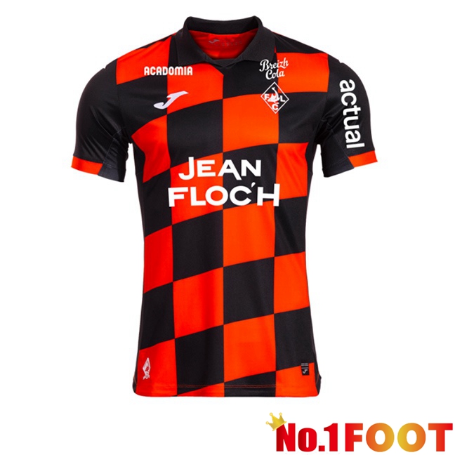 FC Lorient Home Soccer Jersey Red Black 2025/2026