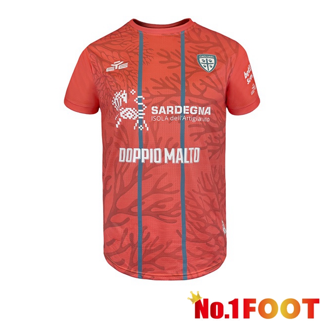 Cagliari Calcio Fourth Soccer Jersey Red 2025/2026