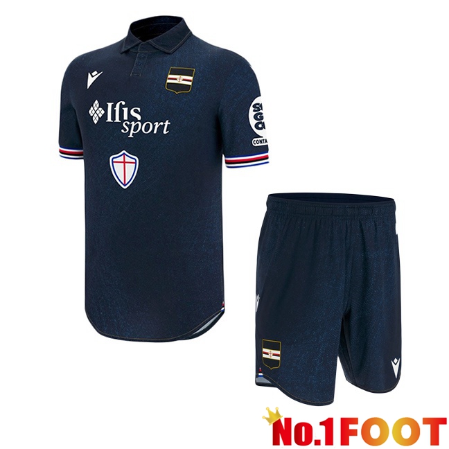 UC Sampdoria Kids Third Soccer Jersey Black 2025/2026