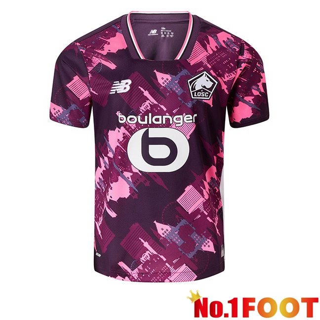 Lille OSC Fourth Soccer Jersey Purple 2025/2026