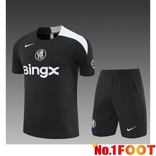 FC Chelsea Kids kit Training T Shirt Black/White 2025/2026