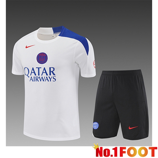 PSG Kids kit Training T Shirt White/Blue 2025/2026