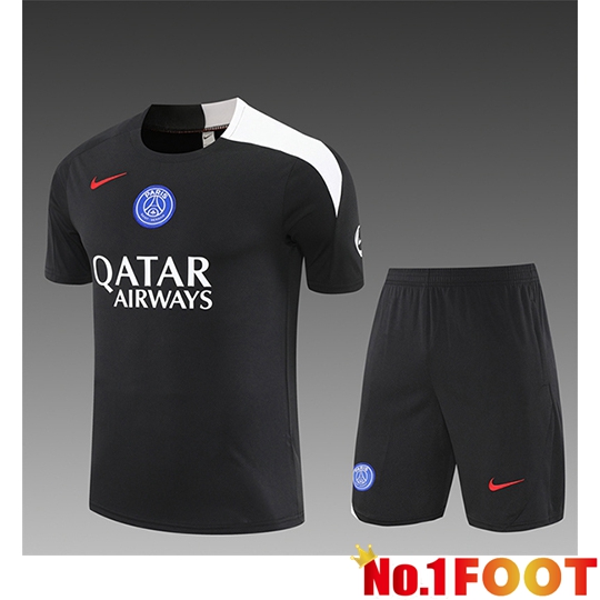 PSG Kids kit Training T Shirt Black/Blue 2025/2026
