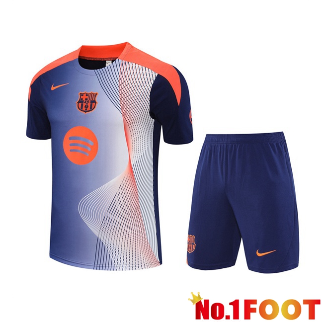 FC Barcelona kit Training T Shirt + Shorts Blue Royal 2025/2026