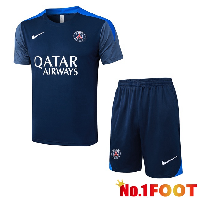 Paris PSG kit Training T Shirt + Shorts Blue Royal 2025/2026