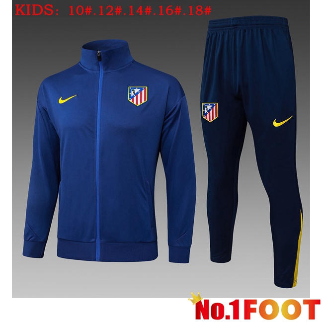 Atletico Madrid Kids kit Training Tracksuit - Training Jacket Blue Royal 2025/2026