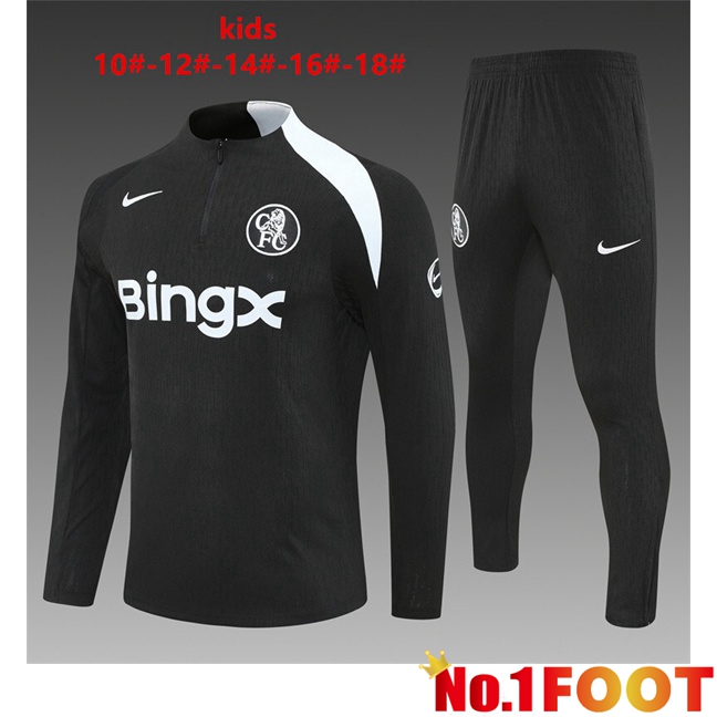 FC Chelsea Kids kit Training Tracksuit Black 2025/2026