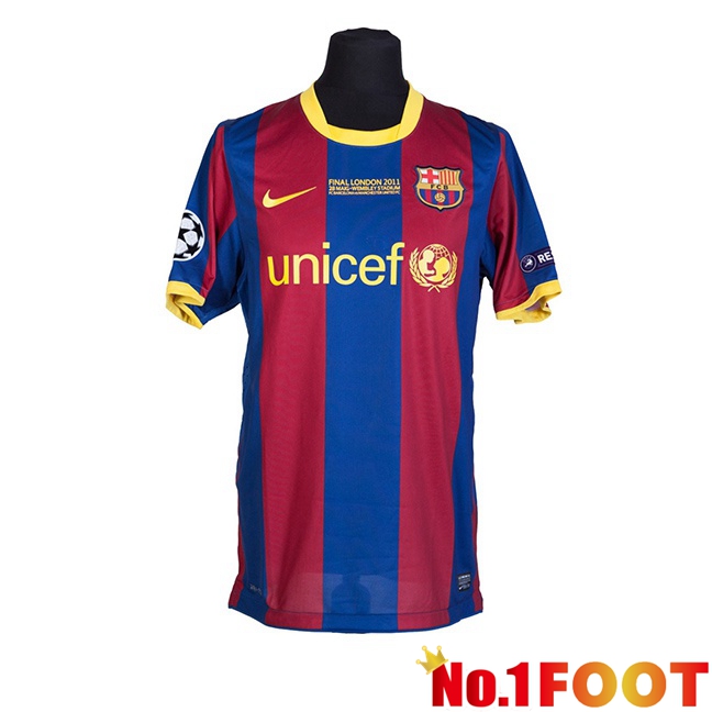 FC Barcelona Retro Home Soccer Jersey Blue Red 2010-2011