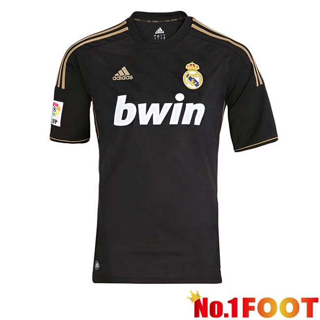 Real Madrid Retro Away Soccer Jersey Black 2011-2012