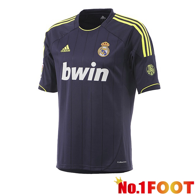 Real Madrid Retro Away Soccer Jersey Black 2012-2013