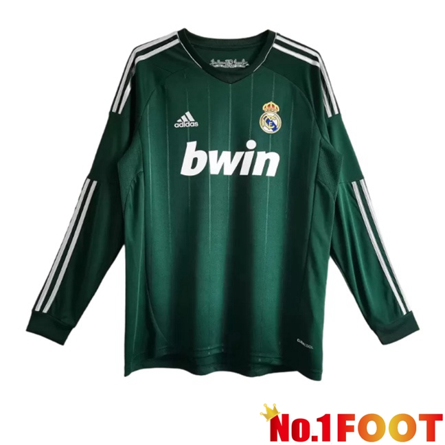 Real Madrid Retro Third Soccer Jersey Long sleeve Green 2012-2013