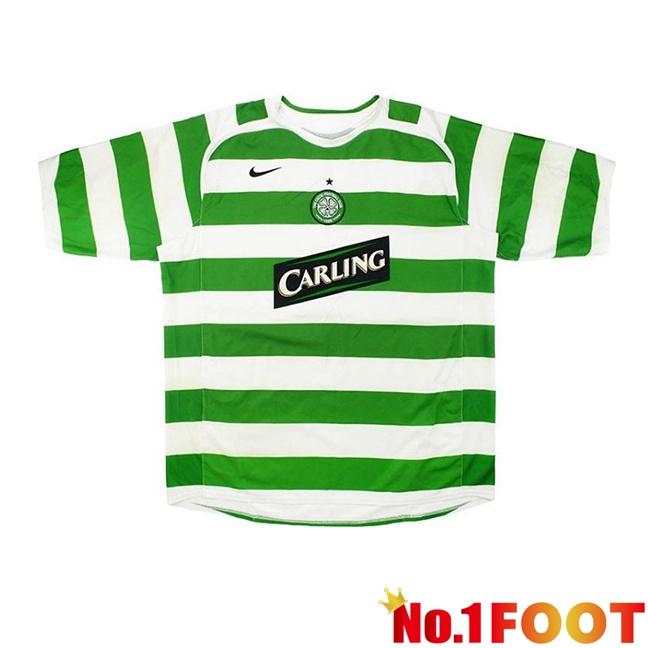 Celtic FC Retro Home Soccer Jersey Green White 2006-2007
