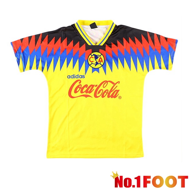 Club America Retro Home Soccer Jersey Yellow 1995-1996