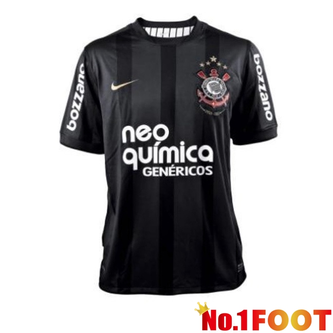 Corinthians Retro Away Soccer Jersey Black 2010-2011