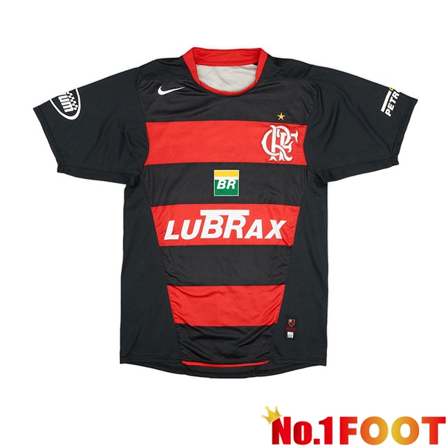Flamengo Retro Third Soccer Jersey Black Red 2005-2006