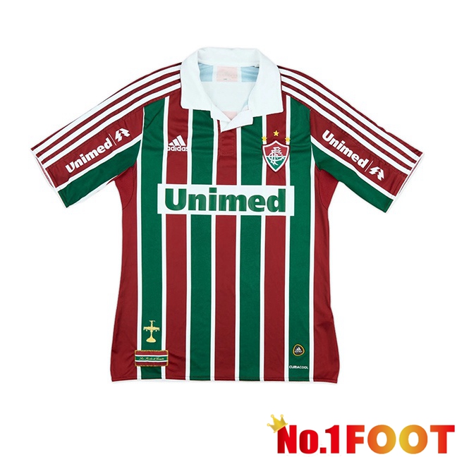 Fluminense Retro Home Soccer Jersey Red Green 2010-2011
