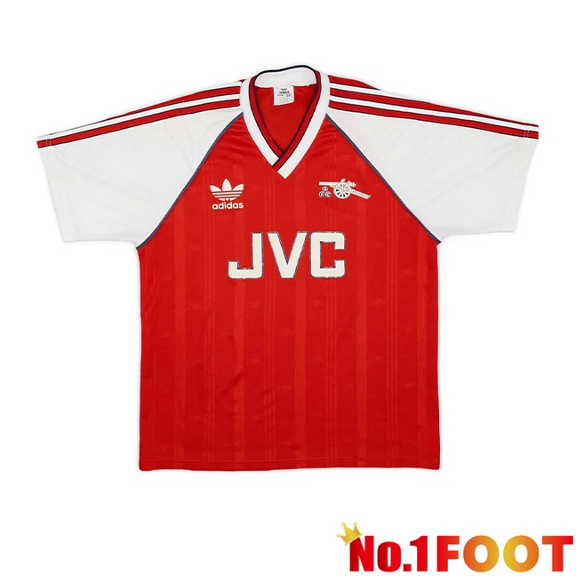 Arsenal Retro Home Soccer Jersey Red White 1988-1990