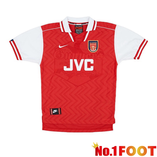 Arsenal Retro Home Soccer Jersey Red White 1996-1997