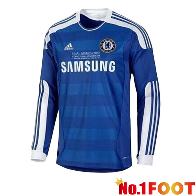 FC Chelsea Retro Home Soccer Jersey Long sleeve Blue 2011-2012