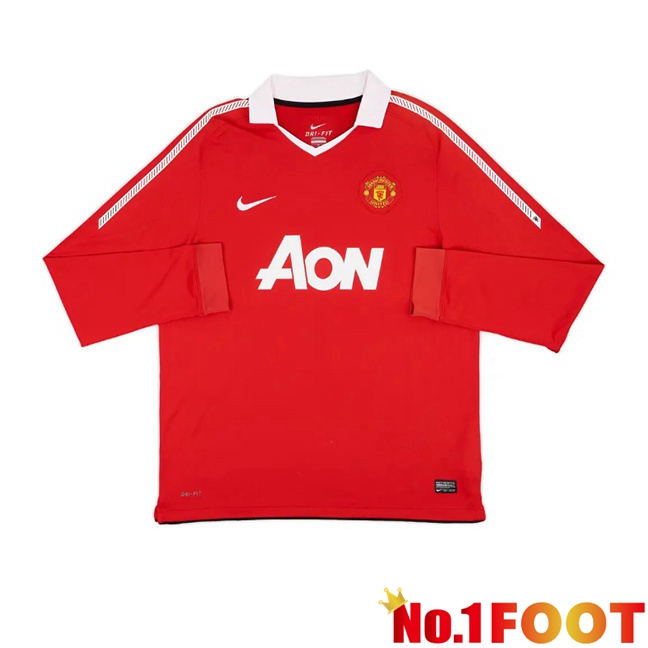 Manchester United Retro Home Soccer Jersey Red 2010-2011