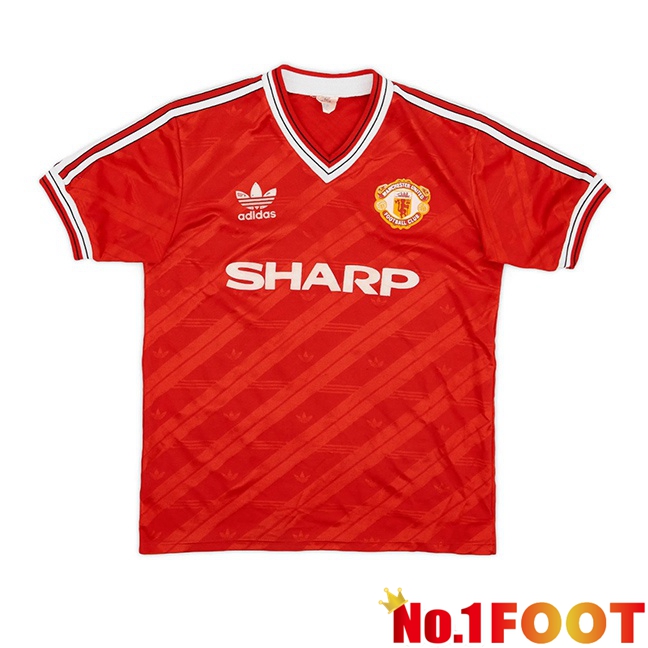 Manchester United Retro Home Soccer Jersey Red 1986-1988