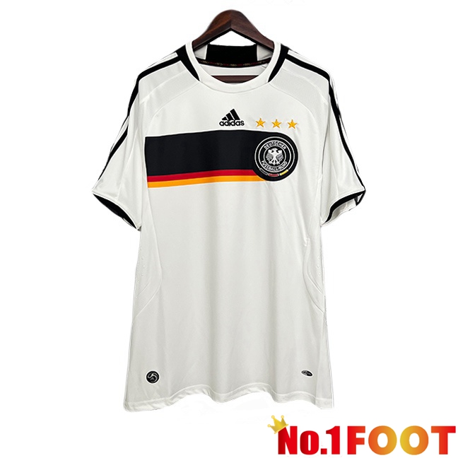 Germany Retro Home Soccer Jersey White 2008