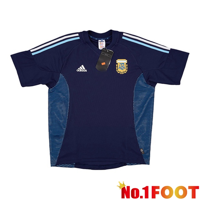 Argentinae Retro Away Soccer Jersey Blue Royal 2002