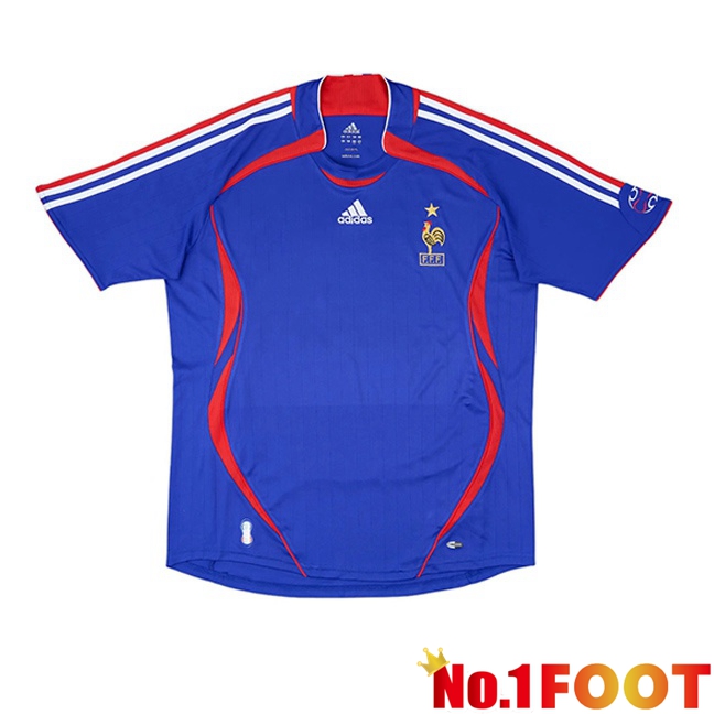 France Retro Home Soccer Jersey Blue 2006