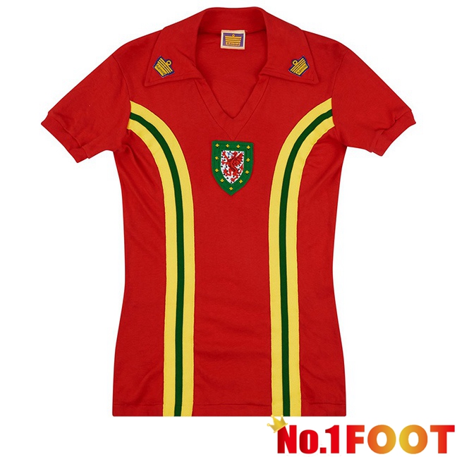 Pays de Galles Retro Home Soccer Jersey Red 1976-1979