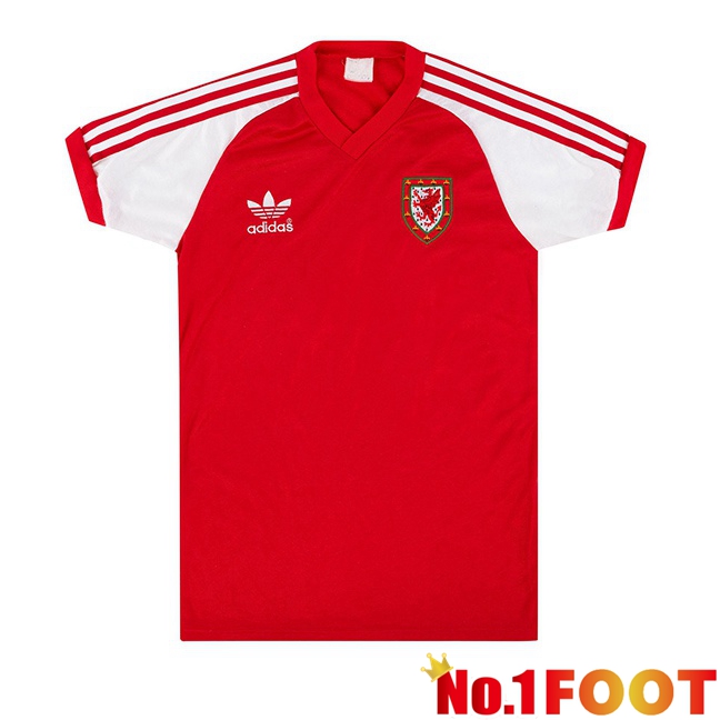 Pays de Galles Retro Home Soccer Jersey Red 1980-1982