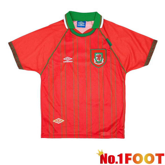 Pays de Galles Retro Home Soccer Jersey Red 1994-1996